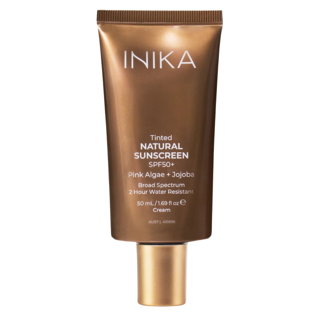 [SSK003EU] INIKA ORGANIC NATŪRALUS APSAUGINIS VEIDO KREMAS NUO SAULĖS SU SPALVA SPF50+, 50 ml