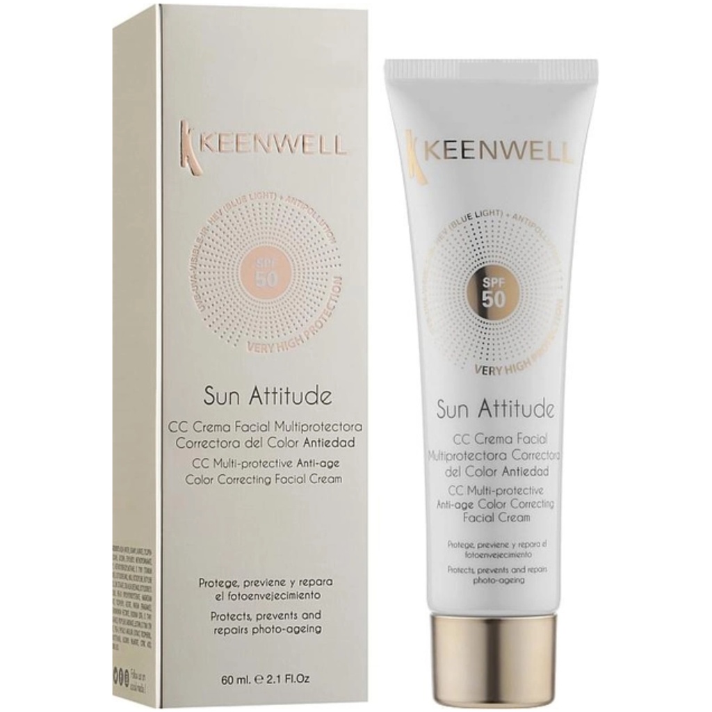 [K4049004] KEENWELL SUN ATTITUDE PROTECTIVE CC CREAM WITH TINTING SPF 50, 60 ml