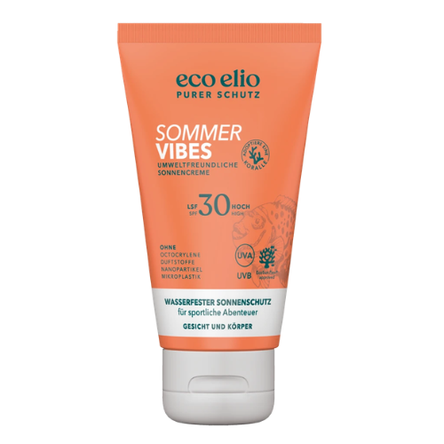 [ECO1184] ECO ELIO SUMMER VIBES WATERPROOF KREMAS NUO SAULĖS SPF30  SUNSCREEN, 75 ML