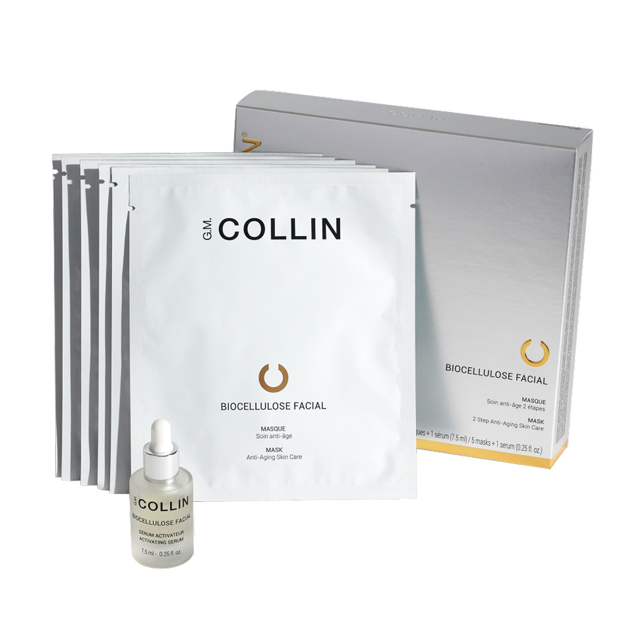 [GV1532] GM COLLIN BIOCELLULOSE FACE MASK WITH SERUM, 5 PCS + 7 ML